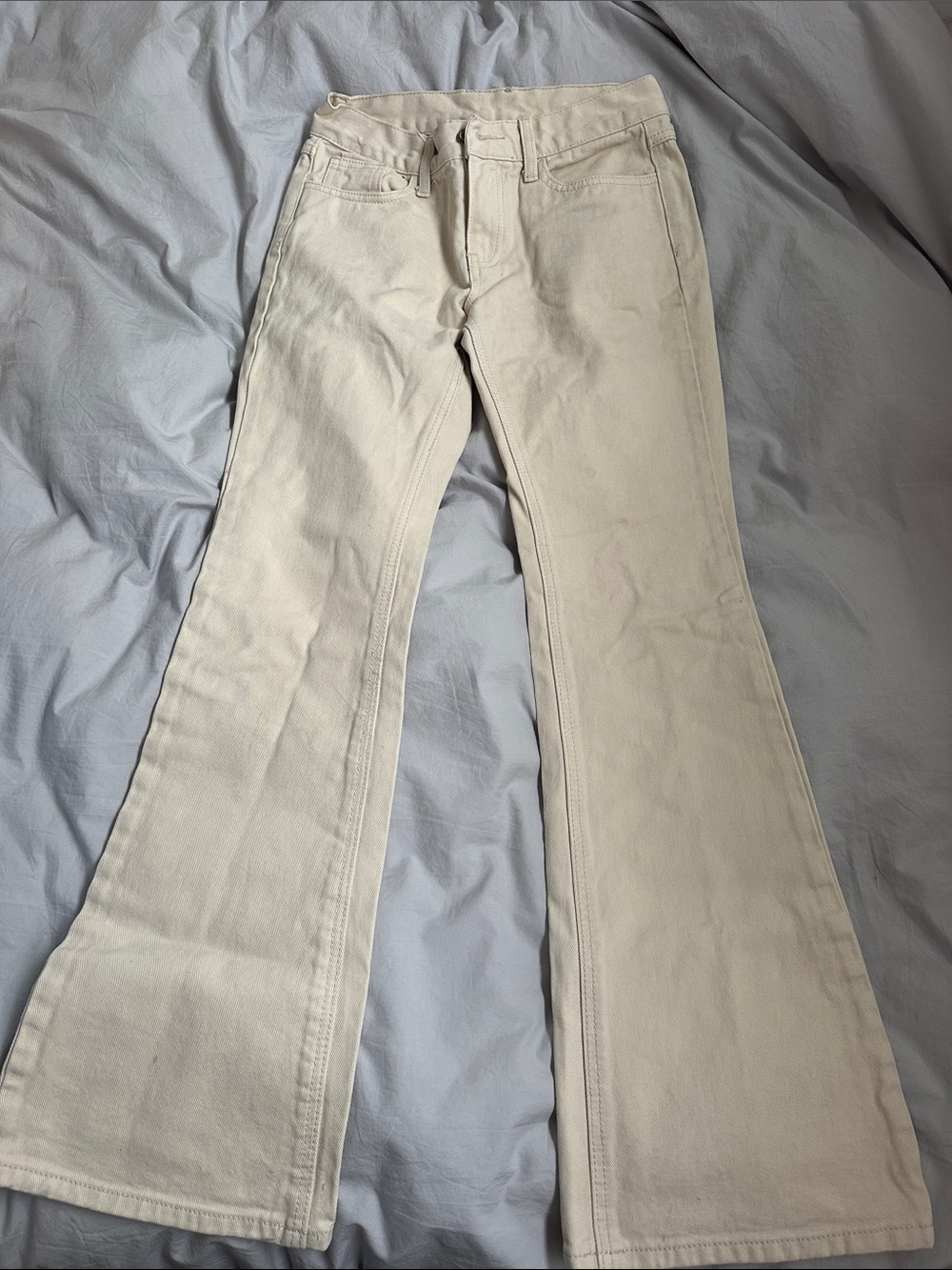 Brandy Melville Cream Flare Jeans